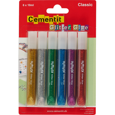 CEMENTIT Glitter Glue Classic 52.014.20 6x10ml