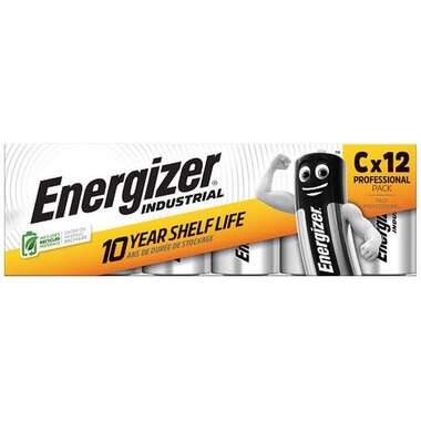 Energizer Batterie Industrial Alkaline Baby C , 12 Stück