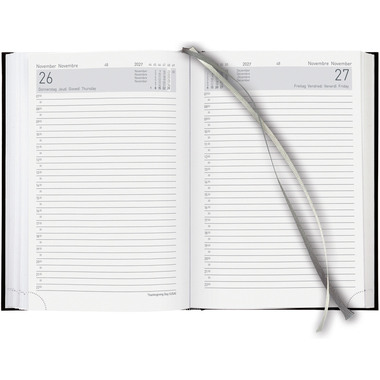 BIELLA Geschäftsagenda Executive 2027 806510020027U 1T/1S schwarz ML 14.5x20.5cm