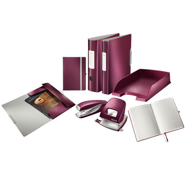 LEITZ Bürolocher NewNeXXt Metall 50060028 granat rot 30 Blatt