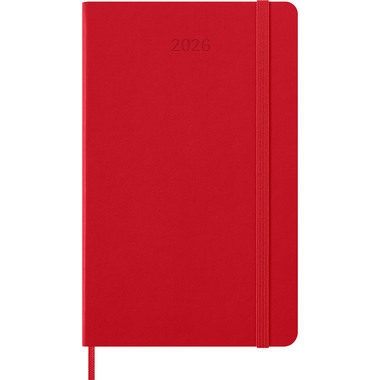 MOLESKINE Agenda Classic Large 2026 DHF212DC3Y26 1T/1S scharlachrot HC 13x21cm