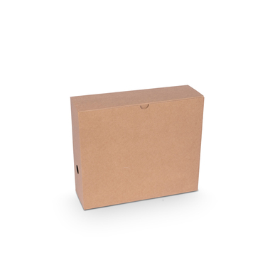 Archive box with hinged lid in brown 325x100x274mm