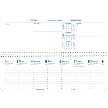 QUO-VADIS Agenda Impala Agendas. 2026 020024Q 1W/S noir FR 30x10cm