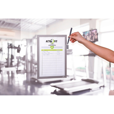 DURABLE Duraframe Note A4 499323 selbstklebend, silber