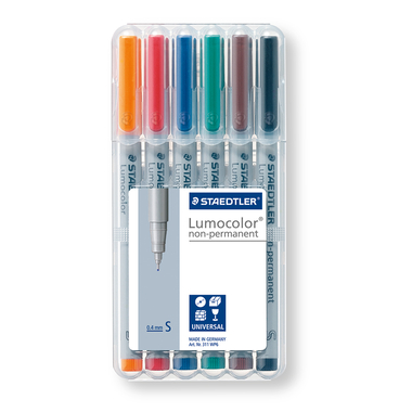 STAEDTLER Lumocolor non-perm. S 311-WP6 6 Farben ass.
