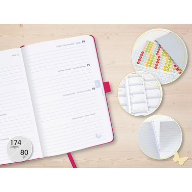 JOLIE Agenda Flair 2027 7J102 1S/2P aqua green ML A6