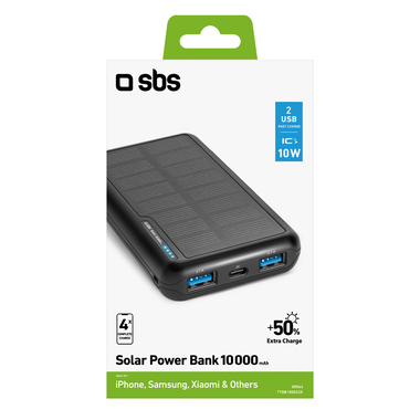 Batterie externe avec panneau solaire | SBS