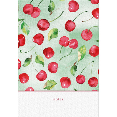 NATUR VERLAG Notizbuch Crushpaper A5 11005N Kirsche Muster, dotted