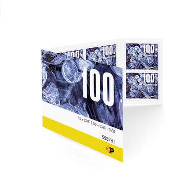 Stamps CHF 1.00 «Ice», Stamp booklet with 10 stamps