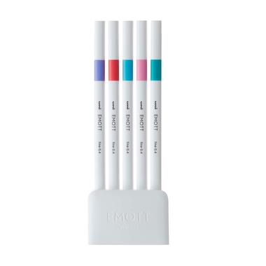 UNI-BALL Fineliner Emott 0.4mm PEM-SY_5C_NO.5 candy pop 5 Stück