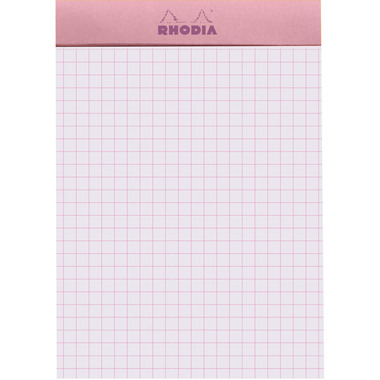 RHODIA Notizblock Couleurs Nr.13 A6 13303C rosa, kariert 80 Blatt
