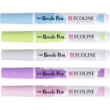 TALENS Ecoline Brush Pen Set 11509931 pastel 5 Stück