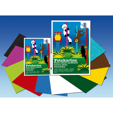 URSUS Fotokarton A4 3704699 300g, 10 Farben ass. 10 Blatt