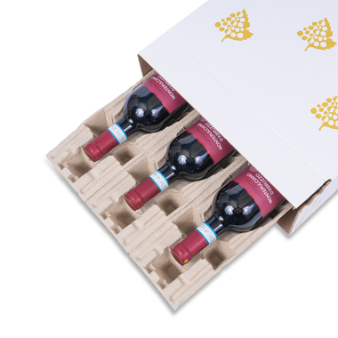 Weinversand Verpackung für 3x 0.75l Flaschen mit Flaschenhöhe 360mm & Ø95mm