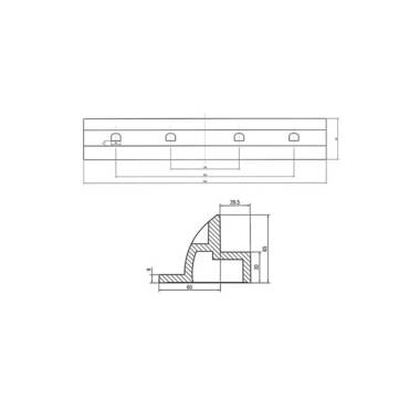 WATTSTUNDE Mounting Material HXH53/W, ABS Plastic, White
