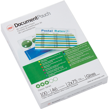 GBC Pochettes à plastifier A6 3743152 brillant, 75my 100 pcs.