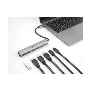 Delock USB-Hub 2x USB 3.1 Tipo-C/1x 3.1 USB Tipo-A/1x USB 2.0 Tipo-A
