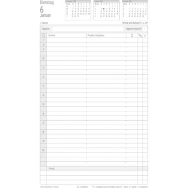 CHRONOPLAN Chronobook Black&White 2026 50946Z.26 1G/1P nero SC A5
