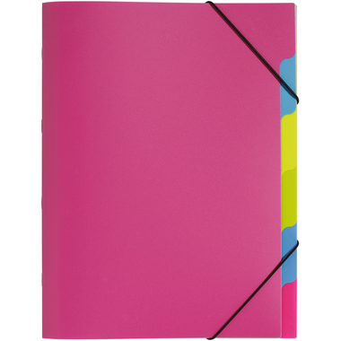 PAGNA Ordnungsmappe A4 41803-34 dunkel rosa 5-teilig