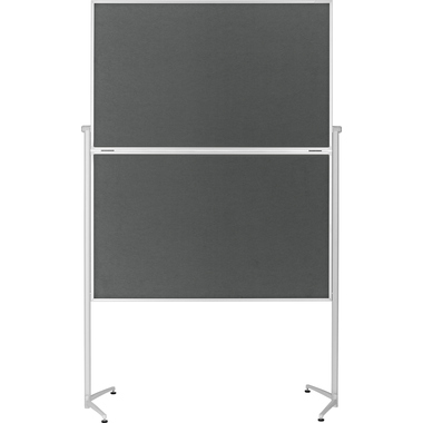 MAGNETOPLAN Design-Moderatorentafel Filz 1151301 grau, klappbar 1200x1500mm