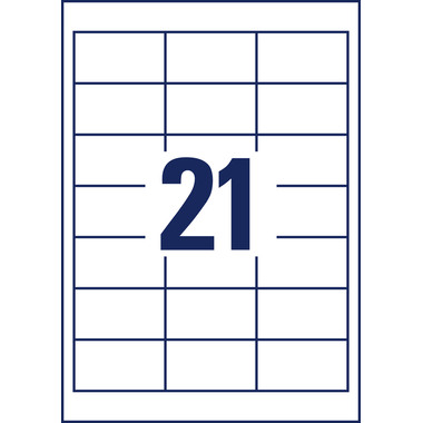 AVERY ZWECKFORM Universaletiketten 64x36mm 6170 weiss 630 Stk./25 + 5 Blatt