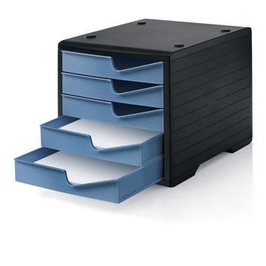 STYRO Styroswingbox 275-8430.369 sz/taubenblau 5 Schubladen