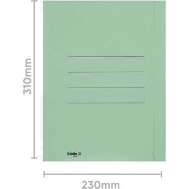 BIELLA Einlagemappe m. Klappe A4 25040130U grün 240g/m2 50 Stück