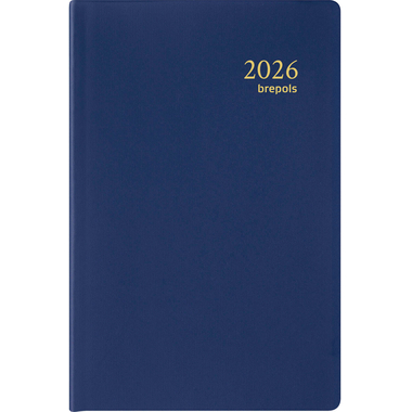 BREPOLS Agenda Delta Seta 2026 0.834.2120 1S/2P bleu 8.1x12cm