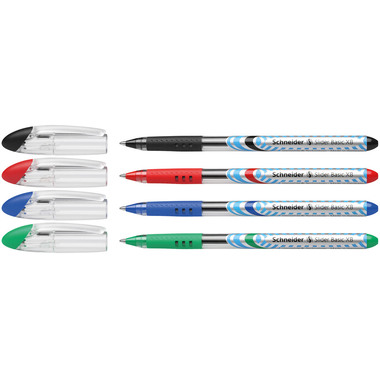 SCHNEIDER Stylo à bille Slider XB 151294 ass. étui 4 pcs.
