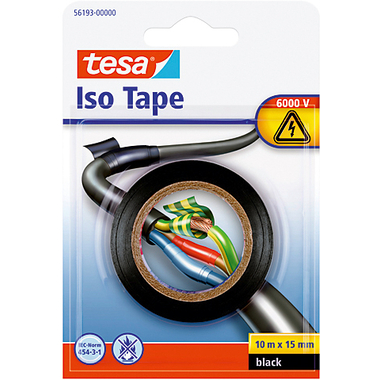 TESA Isolierband Iso Tape 15mmx10m 561930000 schwarz