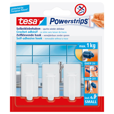 TESA Powerstrips Haken S 575300001 weiss