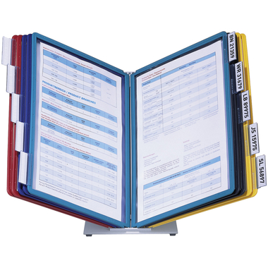 DURABLE Sistema d.present.VARIO Table 557000 colorato, di 10 pannelli A4