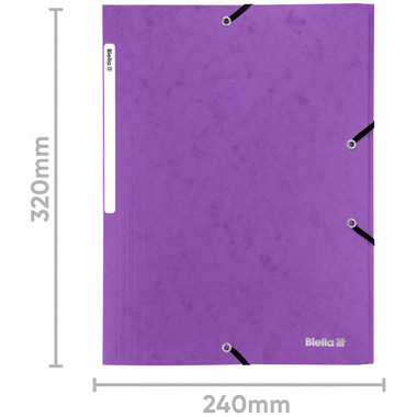 BIELLA Cartella con elastico A4 17840142U viola, 355gm2 200 fg.
