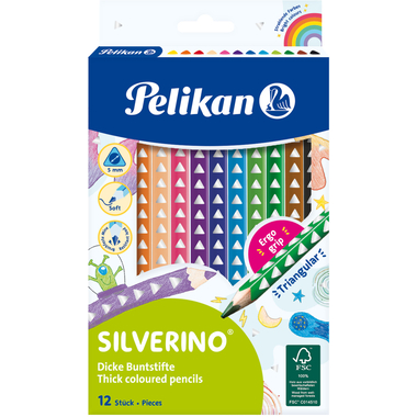 PELIKAN Crayons de couleur Silverino 700627 12 couleurs