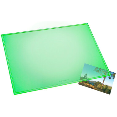 LÄUFER Sous-main Durella 32628 vert-transp. 53x40cm