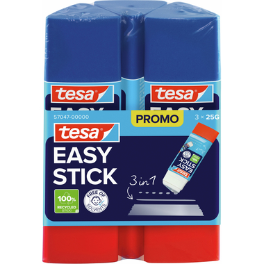 TESA Klebestifte Easy Stick 25g 57047-00000 ecoLogo 3 Stück