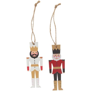 RICO DESIGN Geschenkanhänger Nussknacker 701034 2 Stück