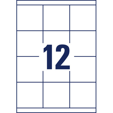 AVERY ZWECKFORM Etiquettes 70×67,7mm 3661 blanc 1200 pcs./100 flls.