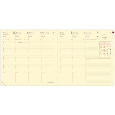 QUO-VADIS Agenda Soho Executif 2027 905263Q 1W/2S schwarz DE 16x16cm