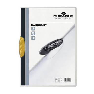 DURABLE Classeur à pince SWINGCLIP 226004 pour 30 feuilles A4 jaune