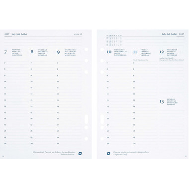 SUCCES Agenda A5 2027 847107000027U 1W/2S Ersatz kompl. 14.8x21cm