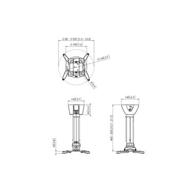 Vogel's Ceiling Mount PPC 1540 White