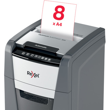 REXEL Aktenvernichter Optimum AF+ 2020090XCH 90X, P-4, 34lt