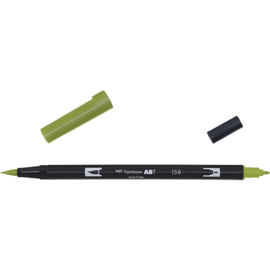 TOMBOW Dual Brush Pen ABT 158 dunkelolive