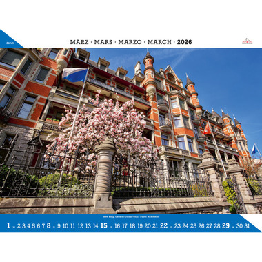 CALENDARIA Bildkalender 2026 9783036205663 Zürich ML 40x31cm