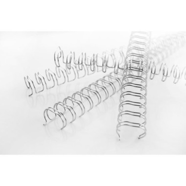 GBC WireBind 6mm 4400026 argento A5 100 pezzi