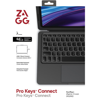 ZAGG Keyboard Pro Keys iPad Air11 103414713 2 Connect, (M2) Black,CH