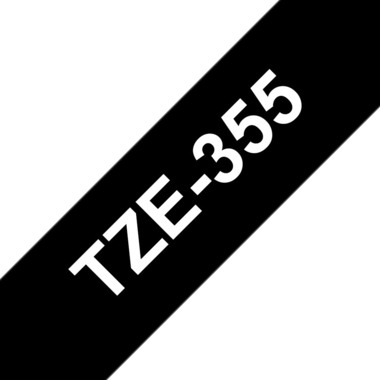 PTOUCH Nastro, plastific. bianco/nero TZe-355 PT-2450DX 24 mm