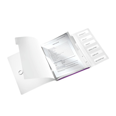 LEITZ Dossier de coll. WOW PP A4 46330036 bleu 6 comp.