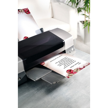 SIGEL Carta Natale A4 DP041/W 90g, Pallina di Natale 100 fo.
